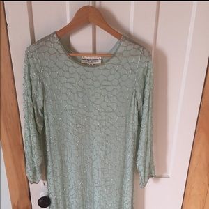 Judith Ann creations silk sequin dress xs.